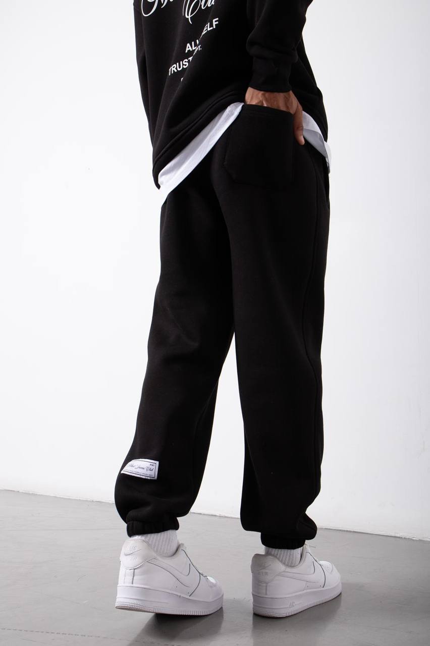 Μαύρο ανδρικό παντελόνι φόρμας-Success club-pnt4159(3)
