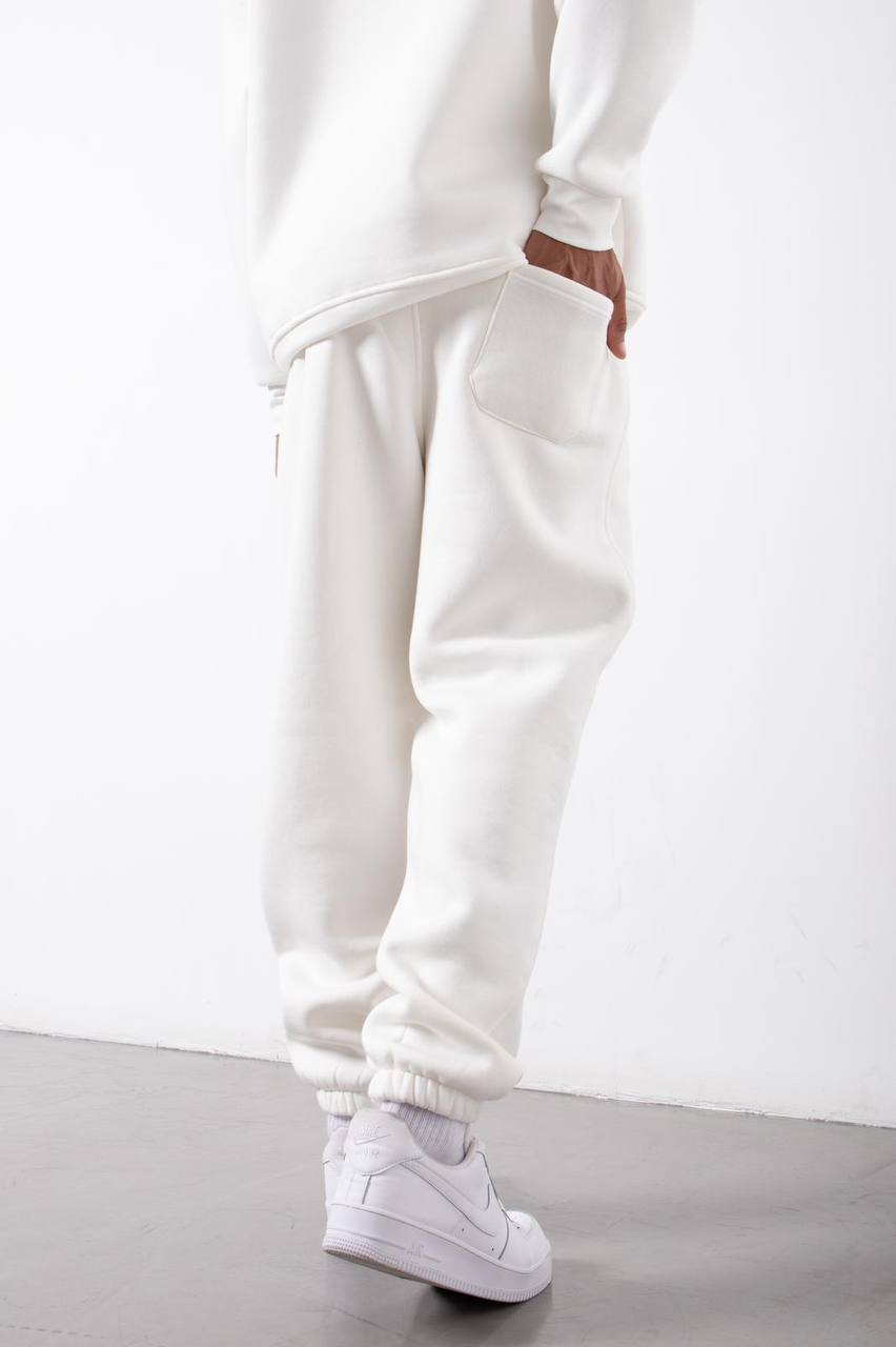 Λευκό ανδρικό παντελόνι φόρμας-pnt4157 (4)