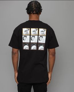 Μαύρη κοντομάνικη μπλούζα με τύπωμα-Mohammad Ali-eksi-23-Y022