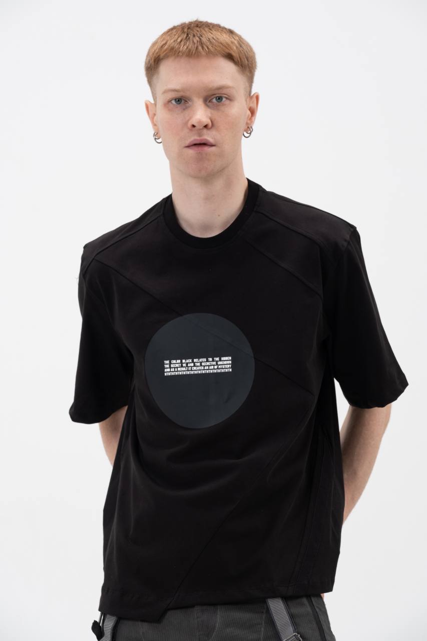 Μαύρη κοντομάνικη μπλούζα με τύπωμα(OVERSIZED)-ex-pent-5104 (4)