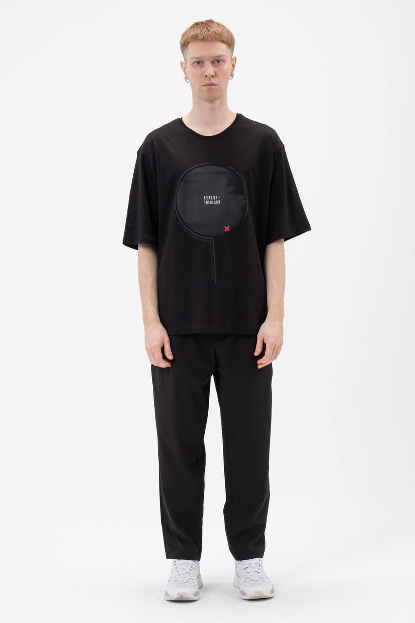 Μαύρη κοντομάνικη μπλούζα με τύπωμα(OVERSIZED)-ex-pent-5104 (5)