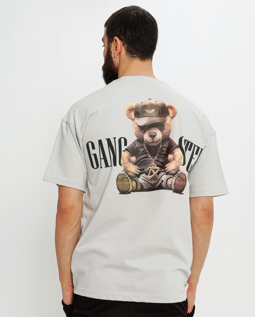 Γκρι κοντομάνικη μπλούζα με τύπωμα-Bear gangsters-eksi-007.jpeg