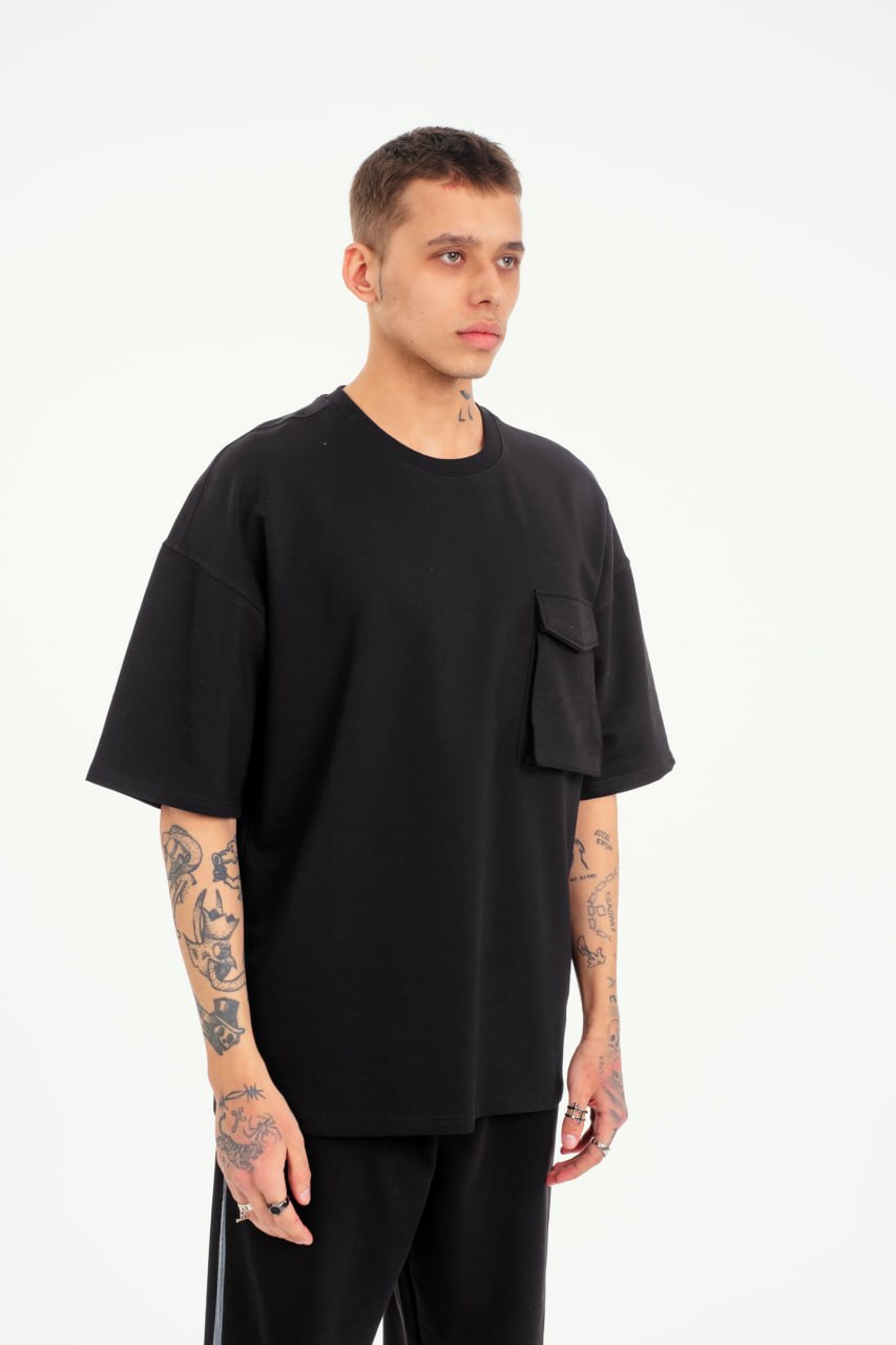Μαύρη κοντομάνικη μπλούζα με τύπωμα(OVERSIZED)-respire-5623084 (3)