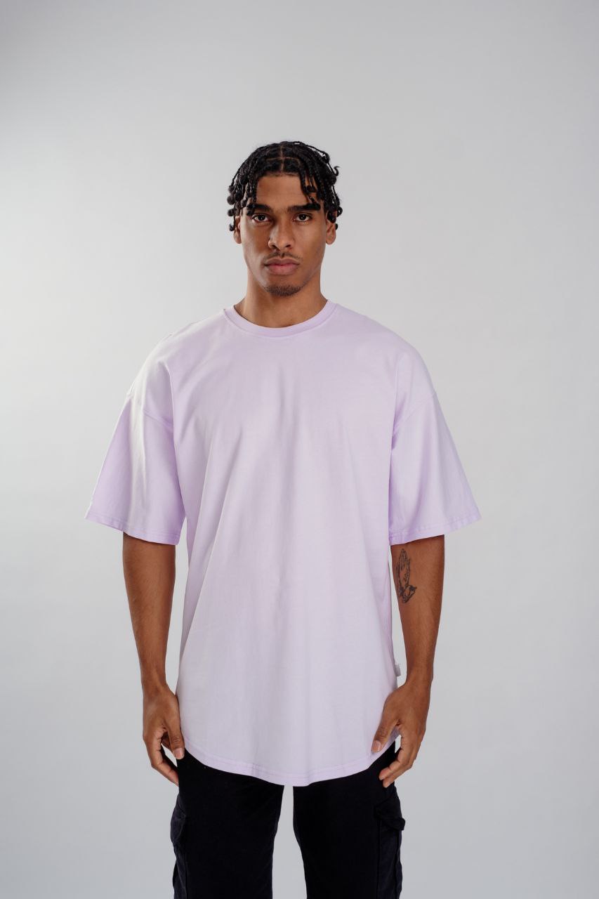 Μωβ κοντομάνικη μπλούζα(OVERSIZED)-Basic-respire-5623031
