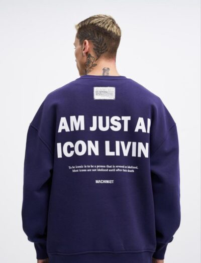 Ανδρικό φούτερ μπλε - I am just an icon livin