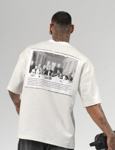 Ανδρική κοντομάνικη μπλούζα λευκή - Mafia