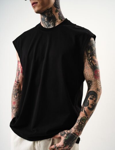 Ανδρική Αμάνικη Μαύρη Μπλούζα