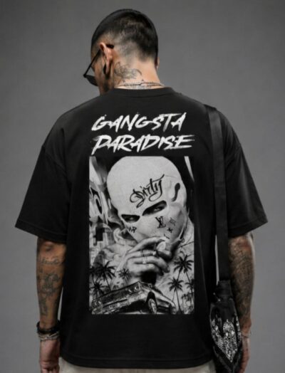 Aνδρικό T-Shirt “Gangsta Paradise” Μαύρο