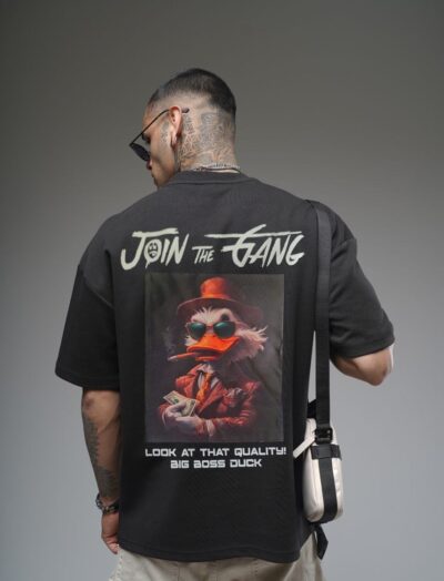 Ανδρικό Oversized T-shirt με Print “Join The Gang – Big Boss Duck”