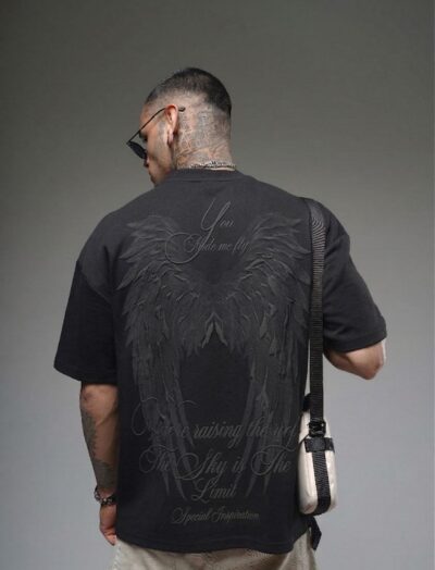 Ανδρική Μπλούζα με Ανάγλυφο Σχέδιο Φτερών