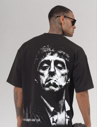 Ανδρικό Oversized T-Shirt Μαύρο “Legends Don’t Die”