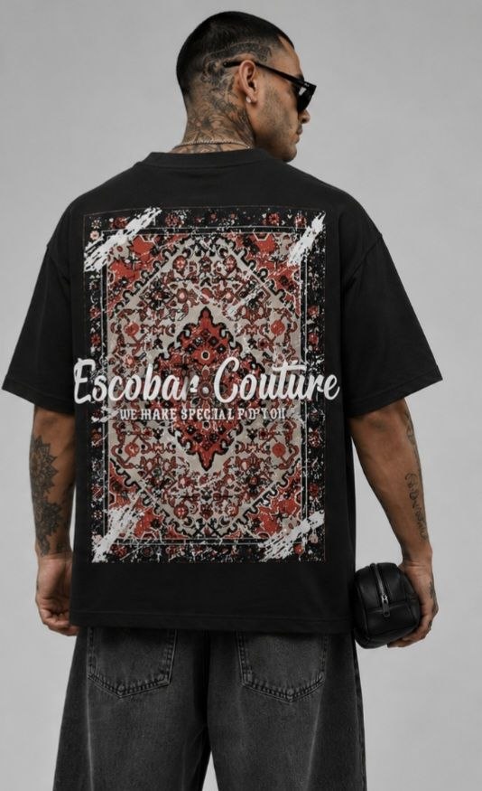 Ανδρικό Oversized T-Shirt Escobar Couture με Oriental Carpet Print