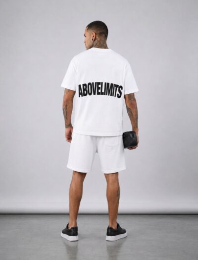 Ανδρικό Λευκό Σετ Oversized T-shirt & Βερμούδα ABOVELIMITS