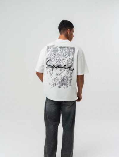 Ανδρικό Oversized T-Shirt “Signature Rug” Λευκό